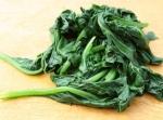 Blanched spinach ready for freezing