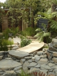 'Equilibrium' was classic Phillip Johnson, sustainable materials, lots of contrasting natural textures, and a palette of lush native foliage