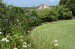Yandina Station - a gentle flow of lush garden beds surrounded by rustic fencing