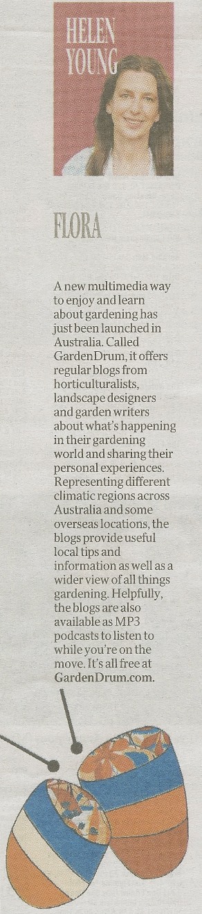 GardenDrum in Weekend Australian 26 November 2011