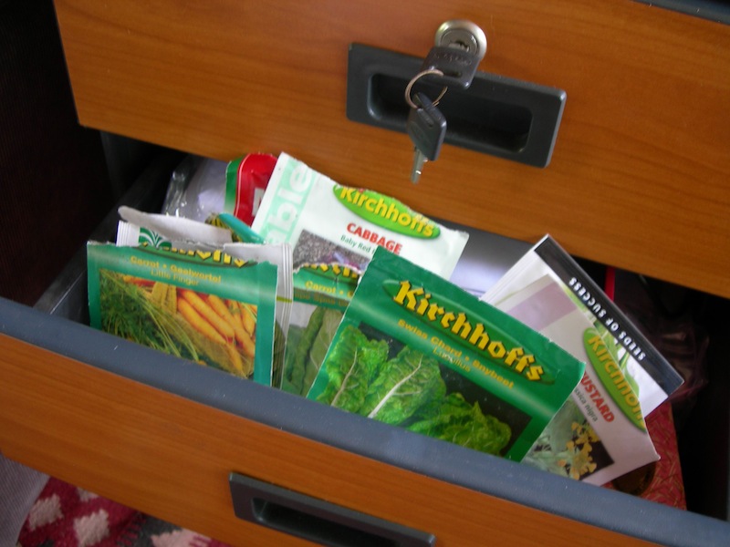Shameful, old seed packets shoved in a drawer and forgotten about!