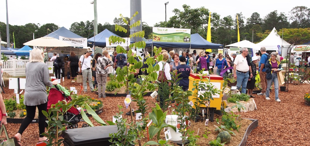 Busy crowds at the Queensland Garden Expo 2013