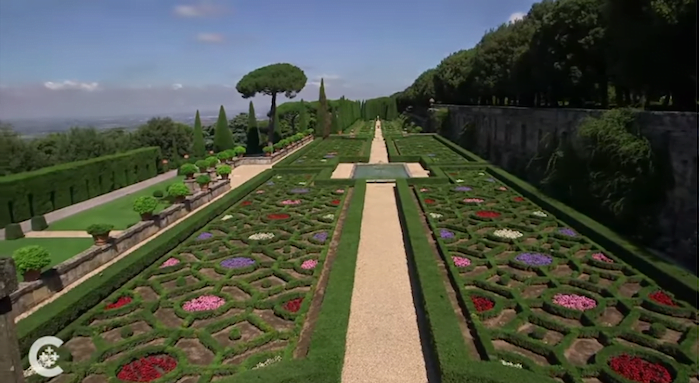 Formal Belvedere gardens of Castel Gandolfo
