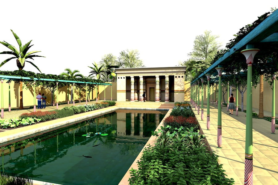 Egyptian garden design, proposed for Hamilton Gardens