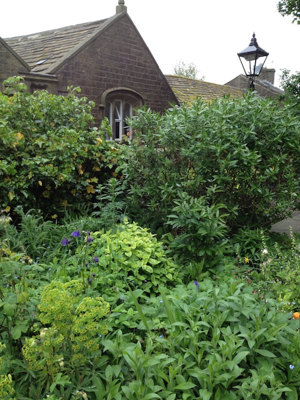The garden at Haworth Parsonage, home of the Brontës