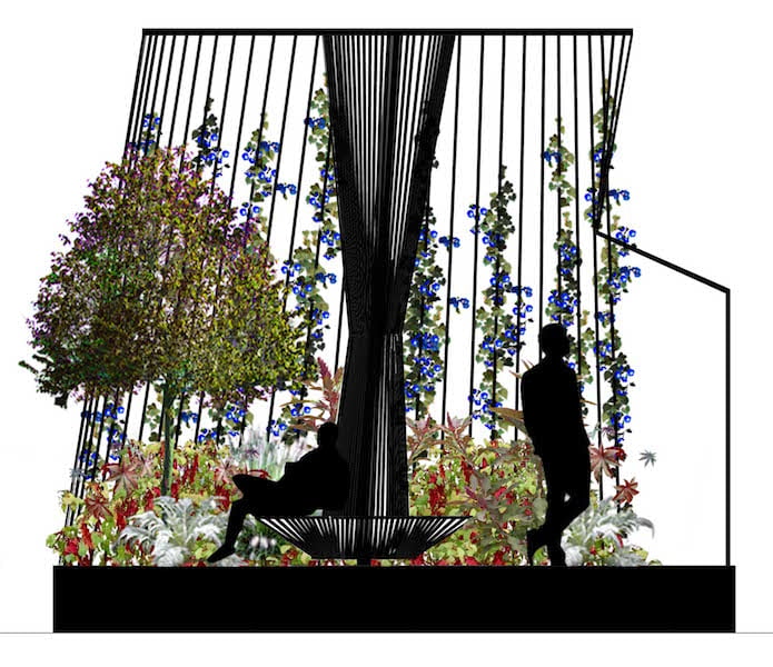 R(h)ope Boutique garden for MIFGS 2016 Design Gardenridge plan - elevation
